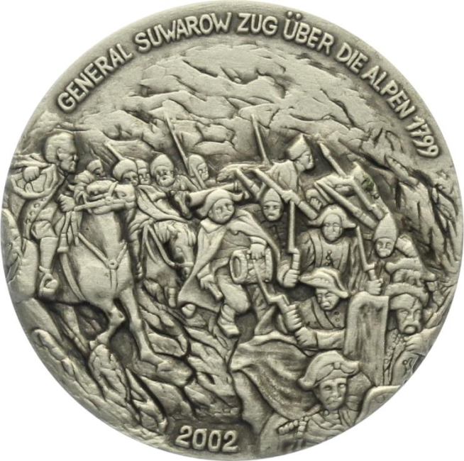 1. August-Taler 2002 - General Suwarow Zug über die Alpen 1799